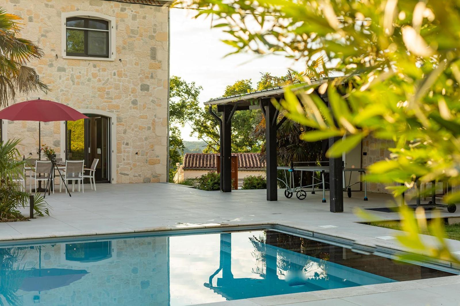 Villa Au Petit Bonheur Avec Clim - Hameau Au Calme - Piscine Chauffee - Petanque Moncrabeau Екстериор снимка