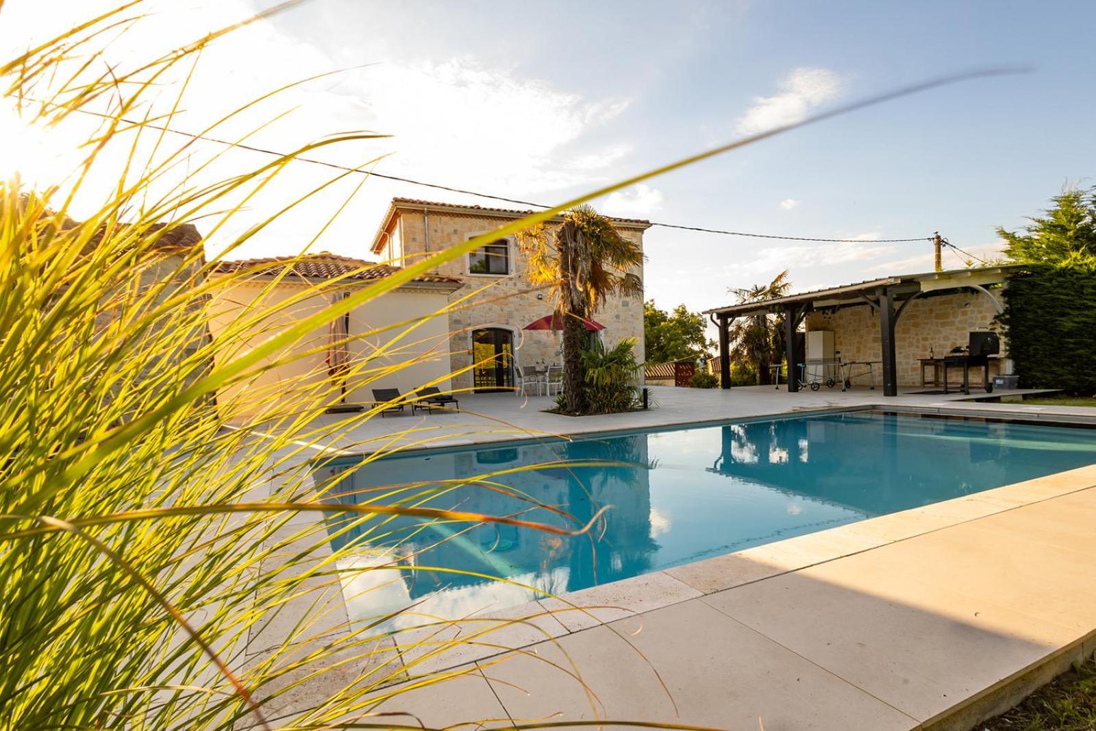 Villa Au Petit Bonheur Avec Clim - Hameau Au Calme - Piscine Chauffee - Petanque Moncrabeau Екстериор снимка