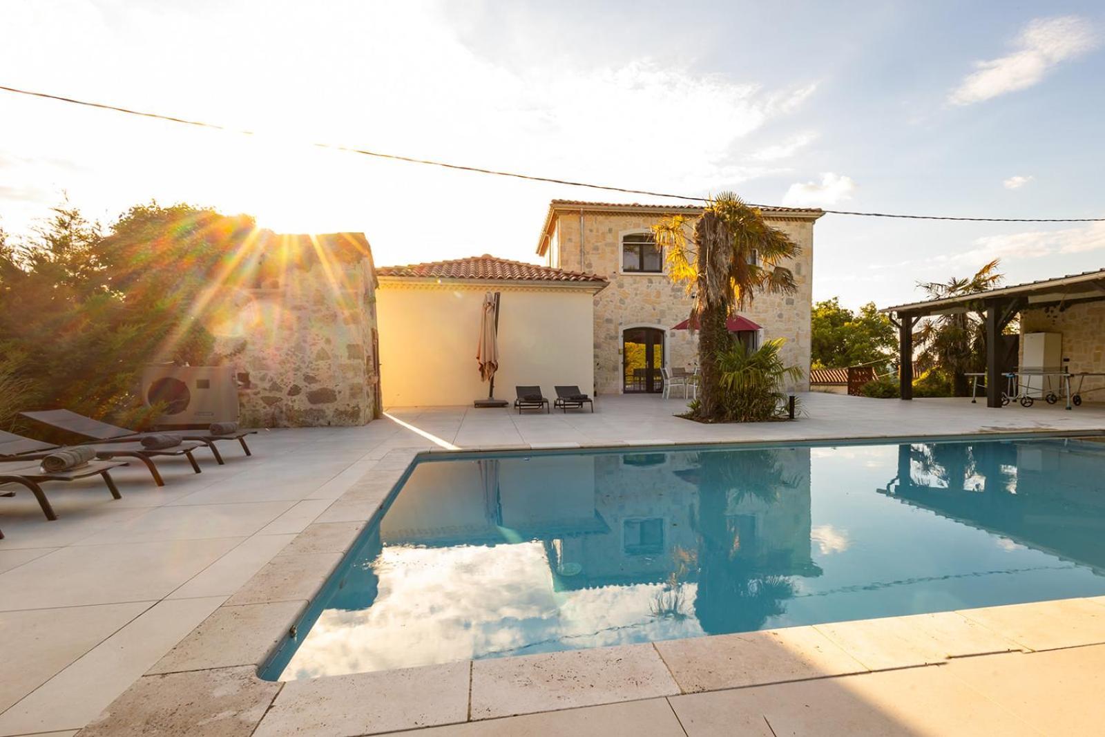 Villa Au Petit Bonheur Avec Clim - Hameau Au Calme - Piscine Chauffee - Petanque Moncrabeau Екстериор снимка
